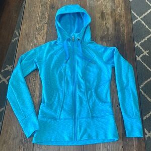 Athleta XS blue space dye zip hoodie. Like new condition.